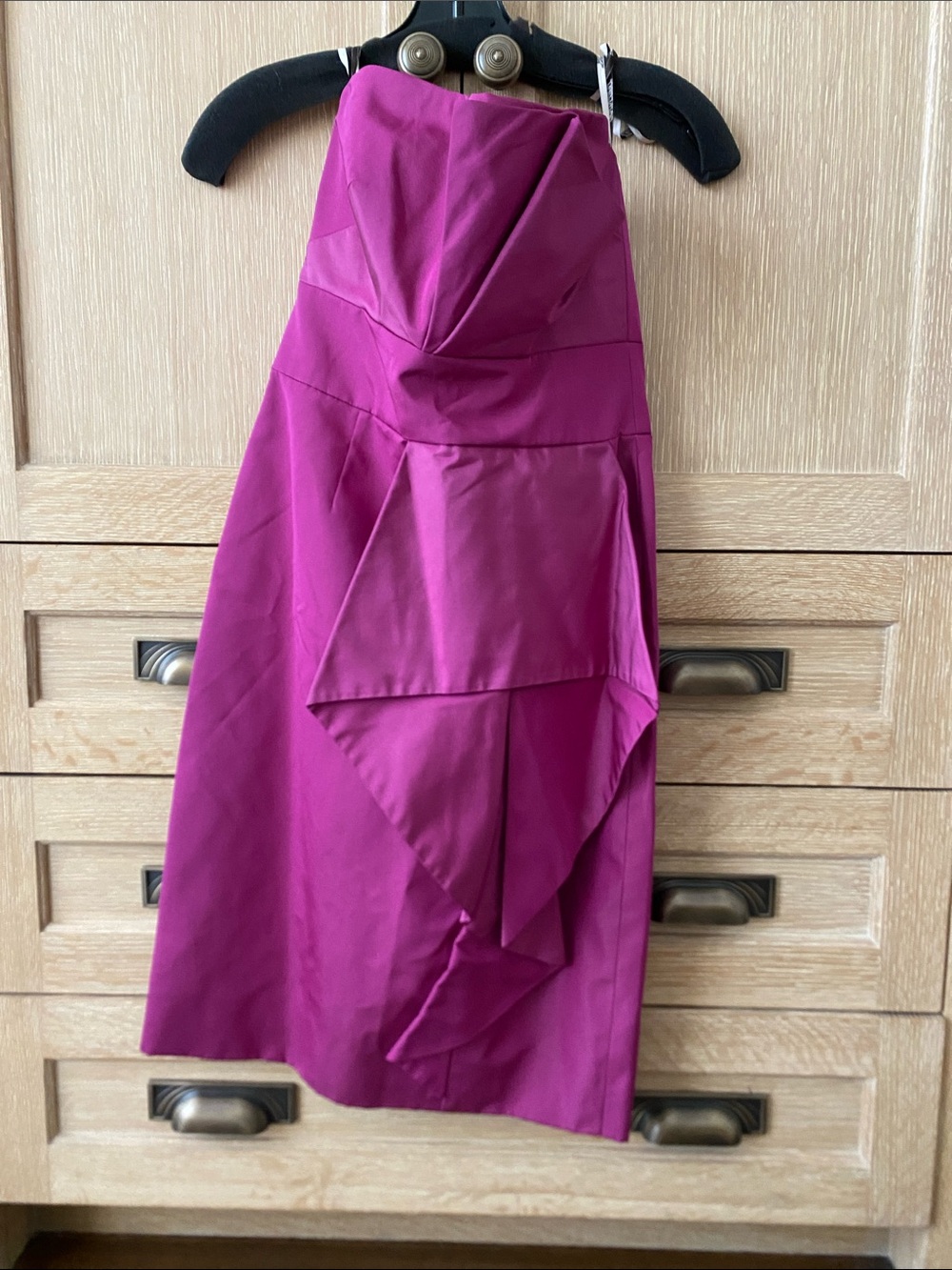 Lela Rose Strapless Fuchsia Pink Cocktail Dress